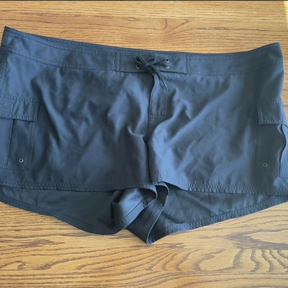 Torrid Swim, board shorts, black, size 22